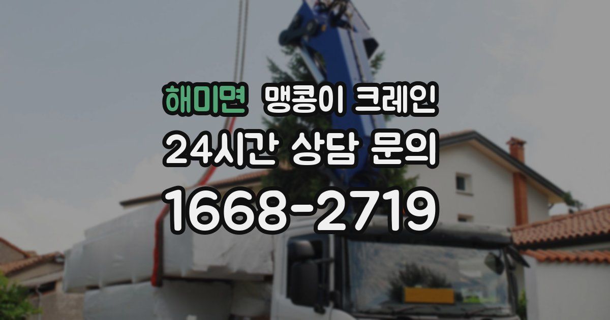 해미면 맹콩이 크레인