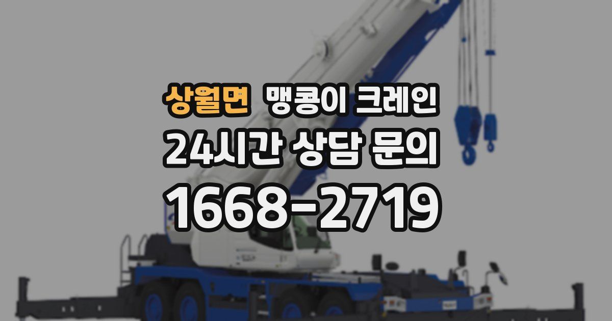 상월면 맹콩이 크레인
