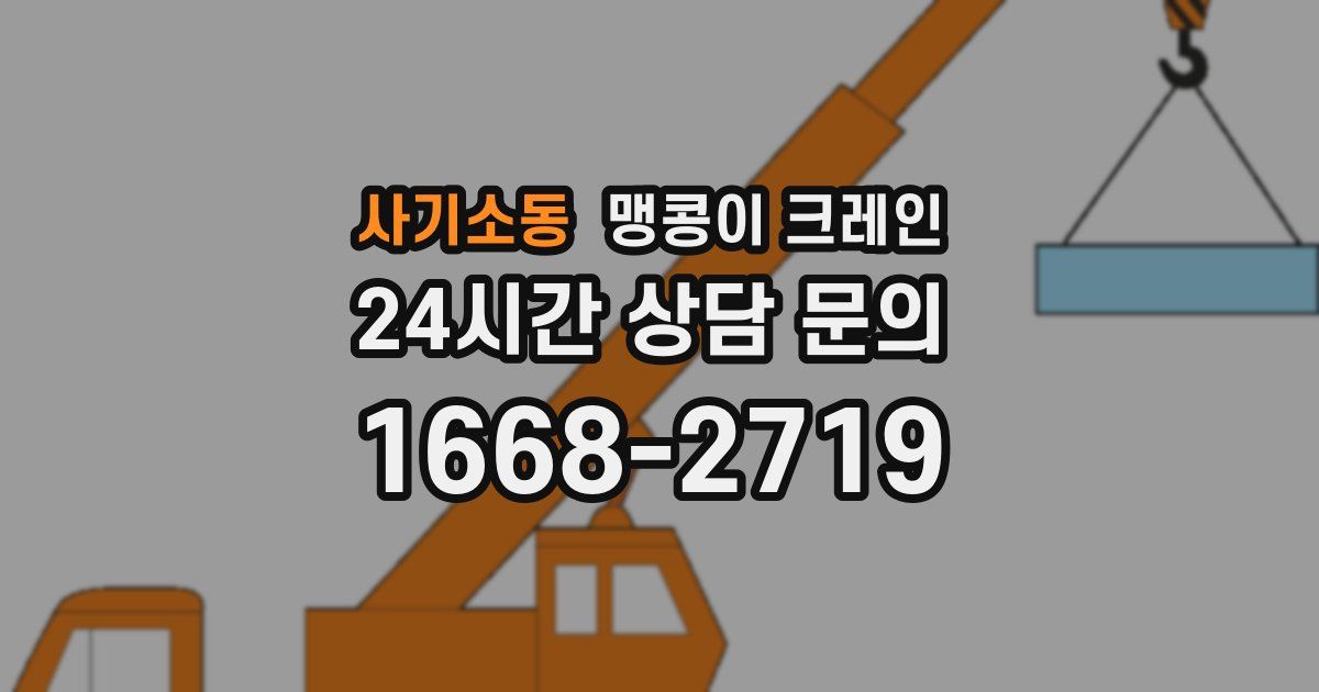 사기소동 맹콩이 크레인