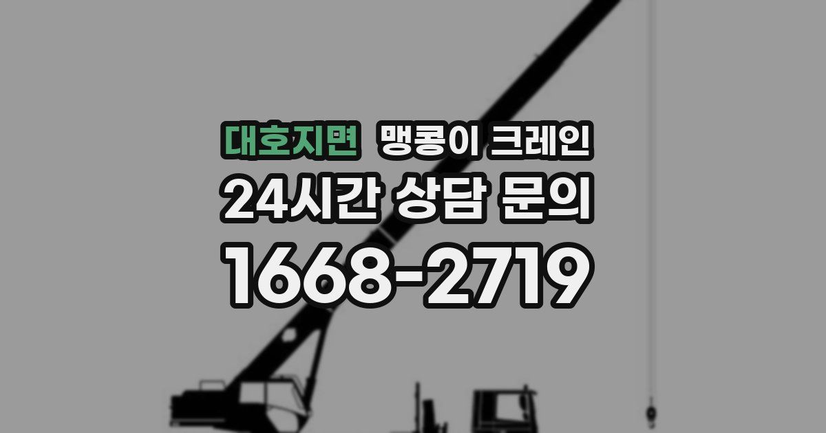 대호지면 맹콩이 크레인