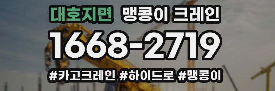 대호지면 맹콩이 크레인