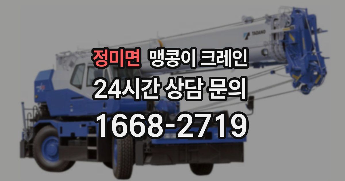 정미면 맹콩이 크레인