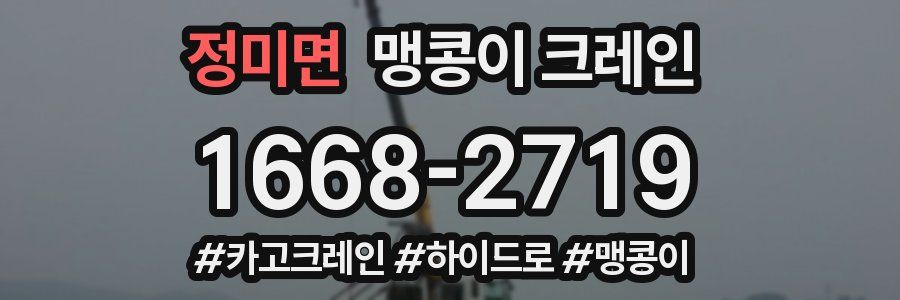 정미면 맹콩이 크레인