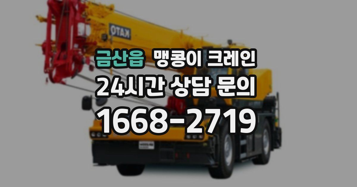 금산읍 맹콩이 크레인