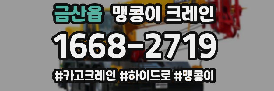 금산읍 맹콩이 크레인