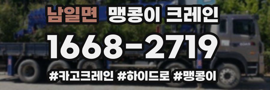 남일면 맹콩이 크레인