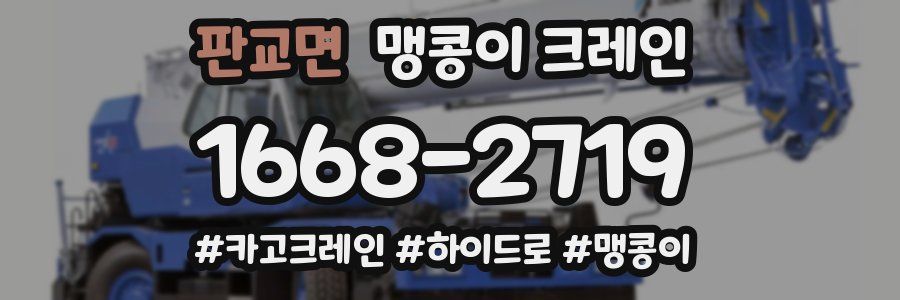 판교면 맹콩이 크레인