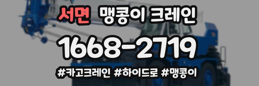 서면 맹콩이 크레인