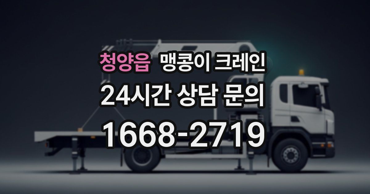 청양읍 맹콩이 크레인