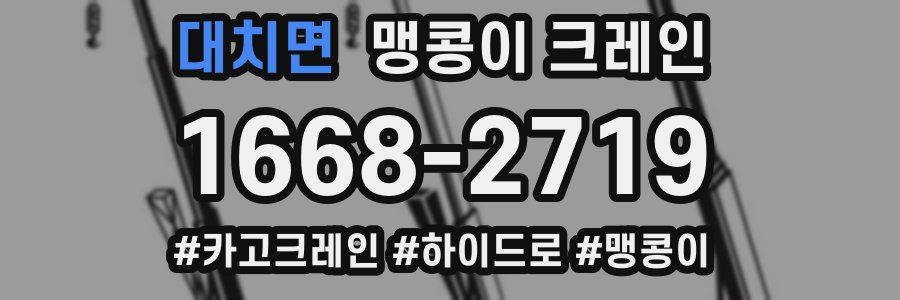 대치면 맹콩이 크레인