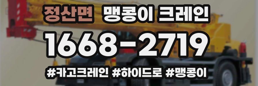 정산면 맹콩이 크레인