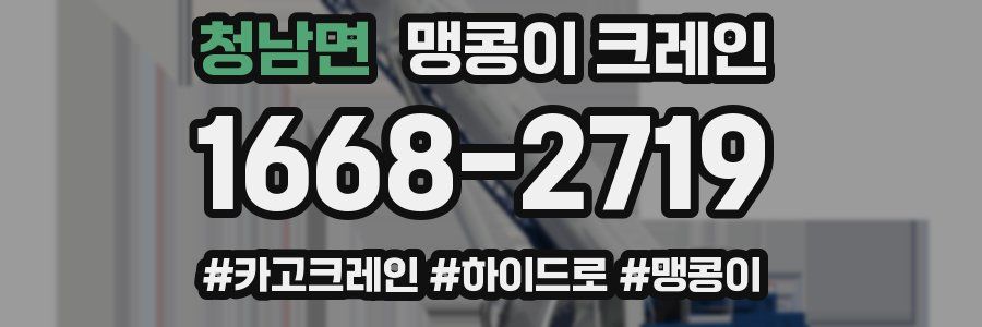 청남면 맹콩이 크레인