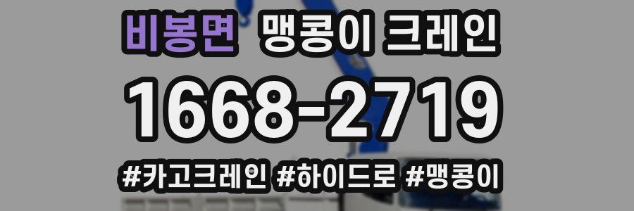 비봉면 맹콩이 크레인