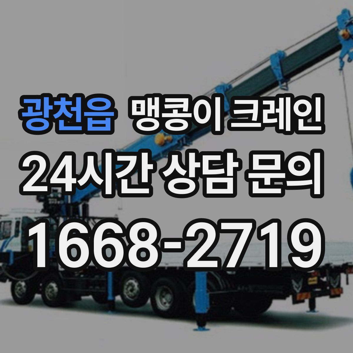 광천읍 맹콩이 크레인