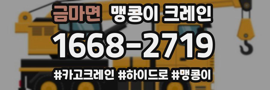 금마면 맹콩이 크레인