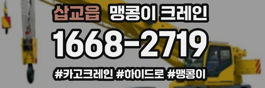 삽교읍 맹콩이 크레인