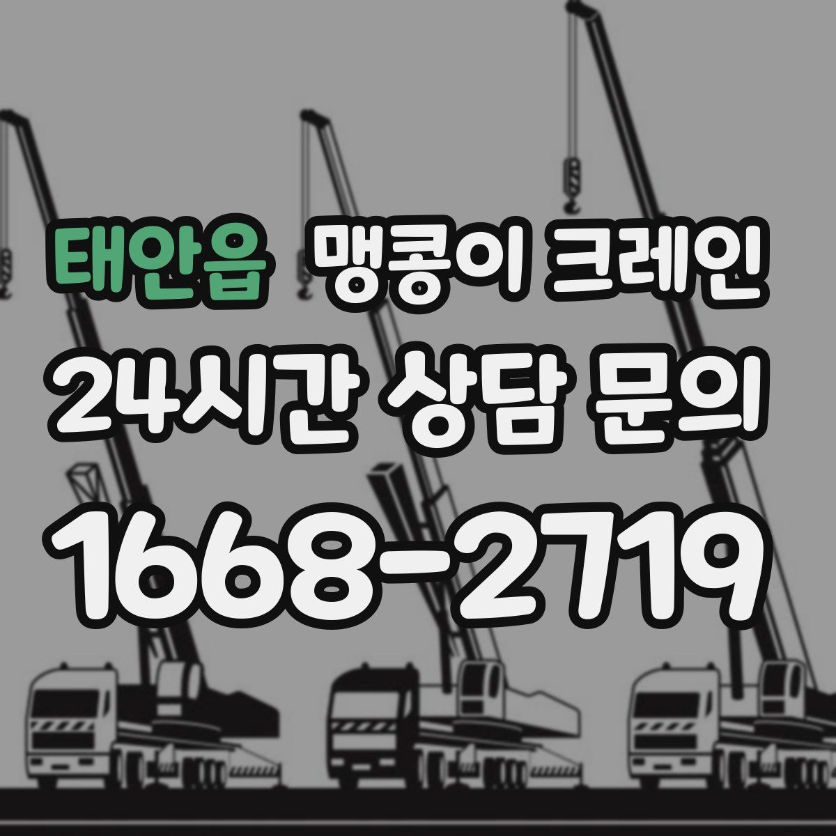 태안읍 맹콩이 크레인