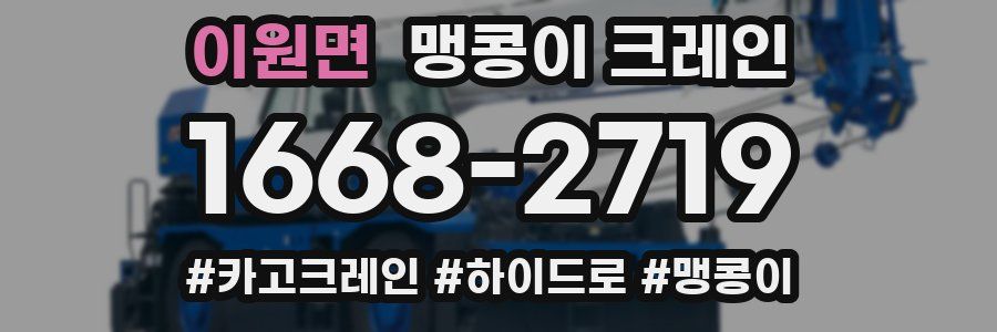 이원면 맹콩이 크레인