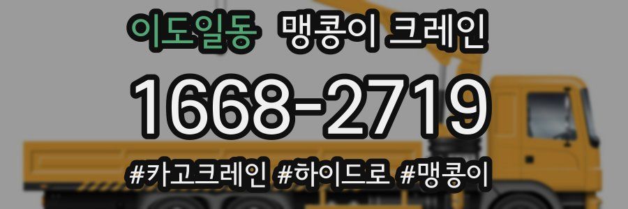 이도일동 맹콩이 크레인