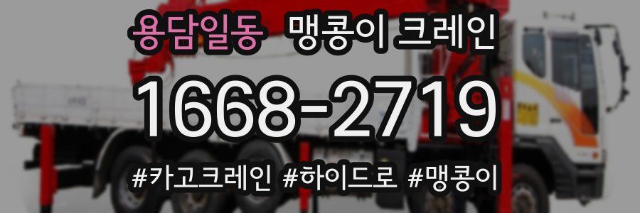 용담일동 맹콩이 크레인