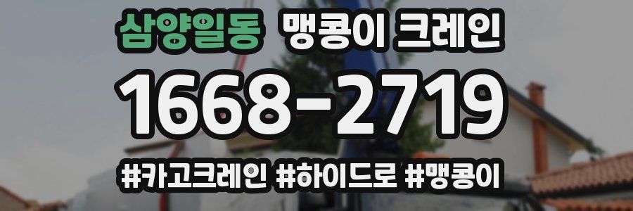 삼양일동 맹콩이 크레인