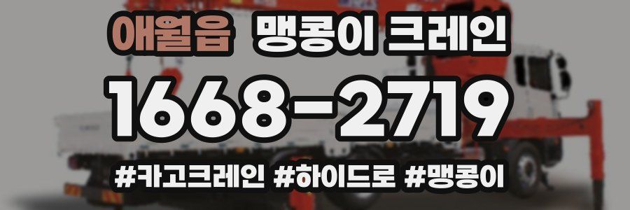 애월읍 맹콩이 크레인