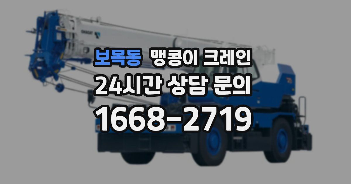 보목동 맹콩이 크레인