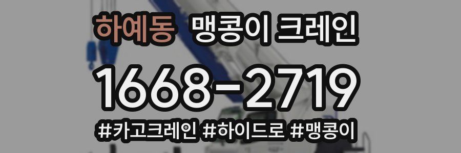 하예동 맹콩이 크레인