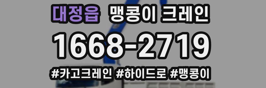 대정읍 맹콩이 크레인