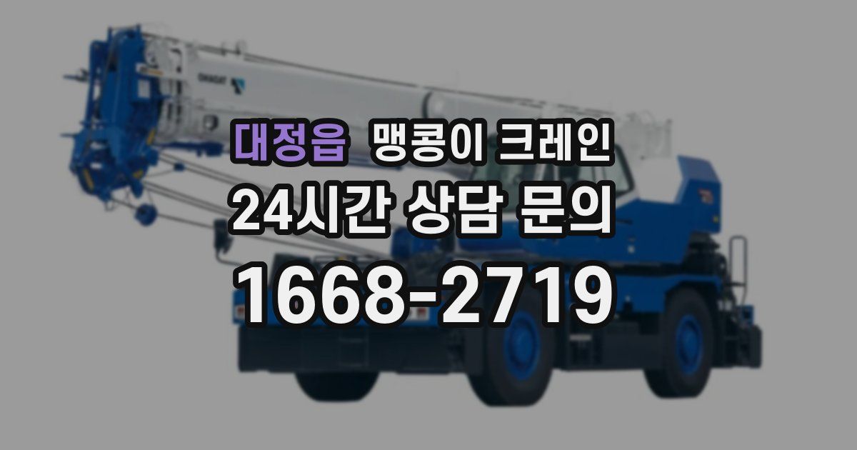 대정읍 맹콩이 크레인