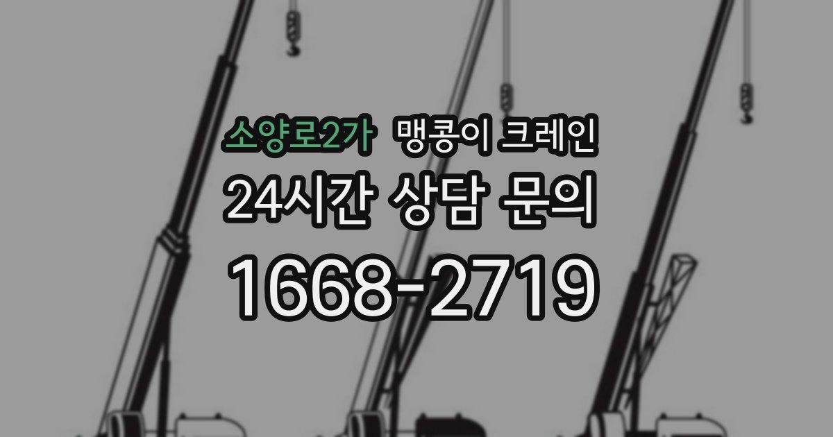 소양로2가 맹콩이 크레인
