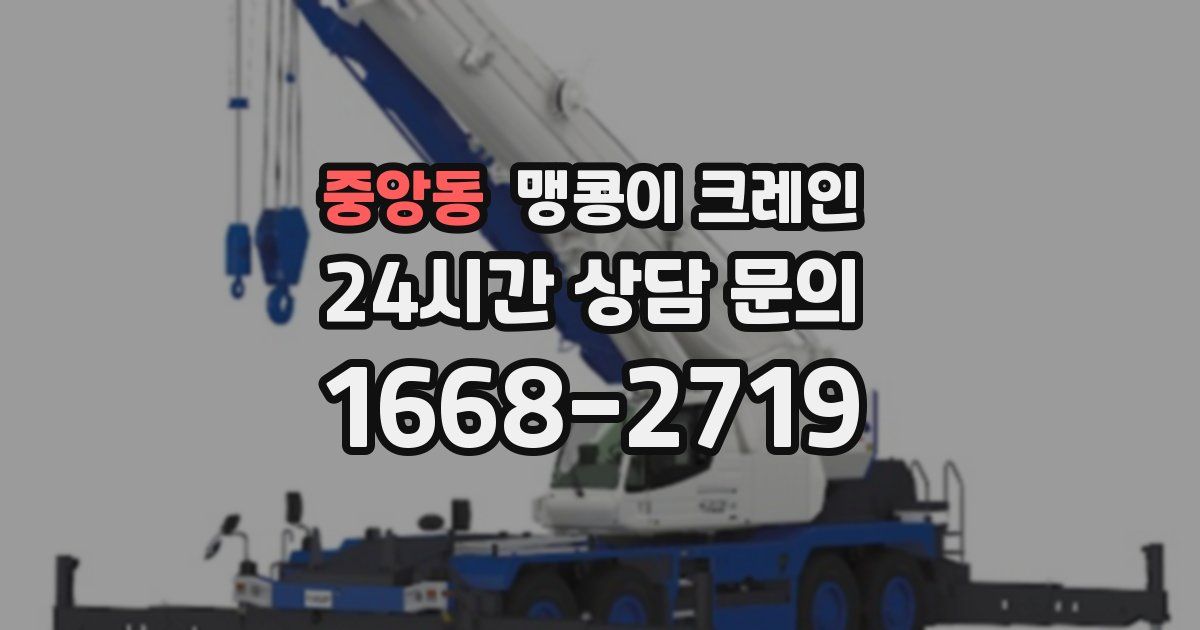 중앙동 맹콩이 크레인