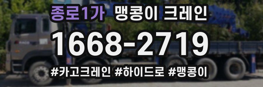 종로1가 맹콩이 크레인