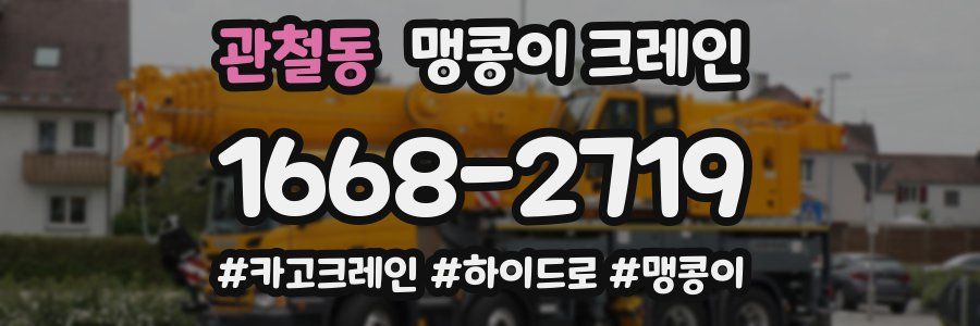 관철동 맹콩이 크레인