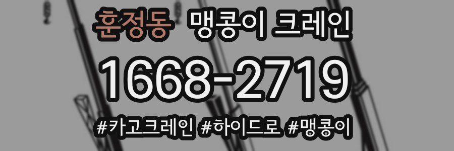 훈정동 맹콩이 크레인