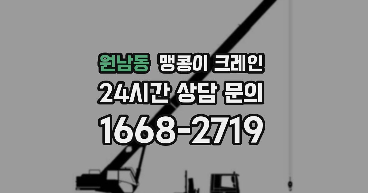 원남동 맹콩이 크레인