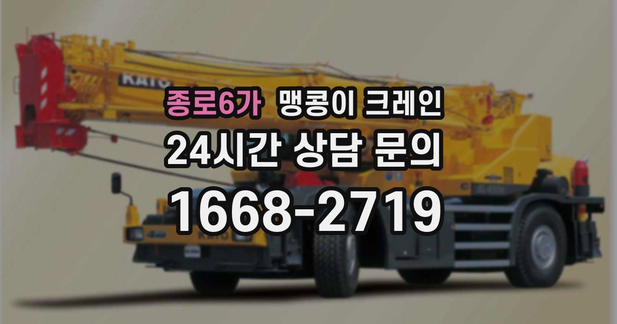 종로6가 맹콩이 크레인