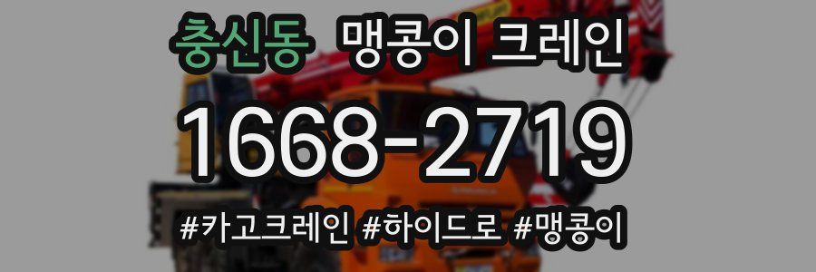 충신동 맹콩이 크레인