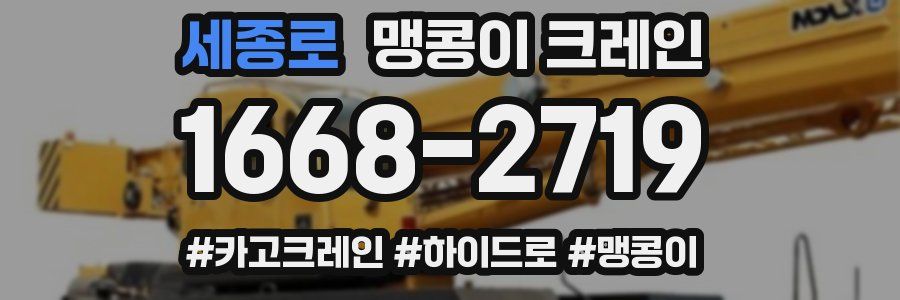 세종로 맹콩이 크레인