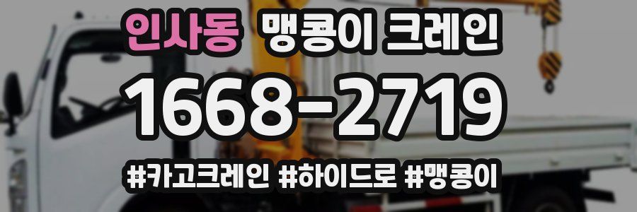 인사동 맹콩이 크레인