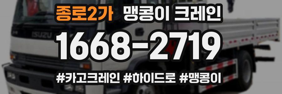 종로2가 맹콩이 크레인