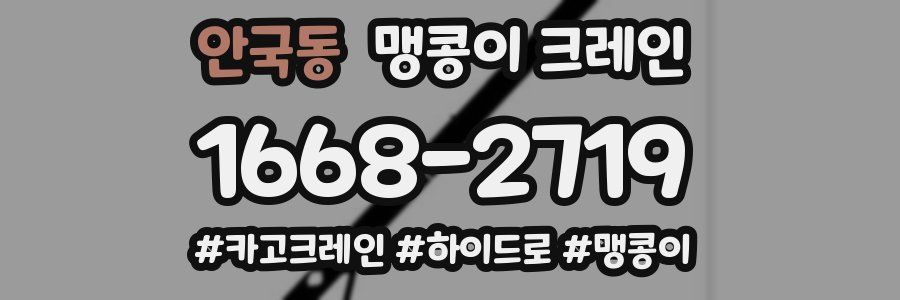 안국동 맹콩이 크레인