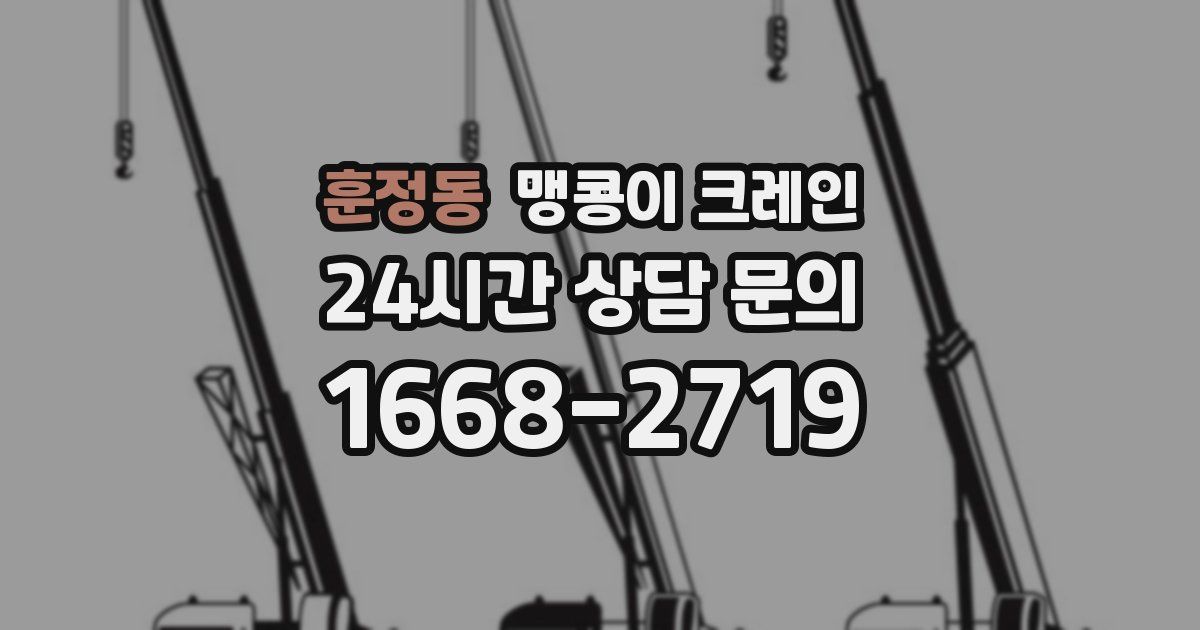 훈정동 맹콩이 크레인