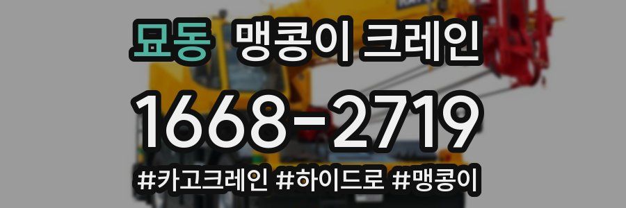 묘동 맹콩이 크레인