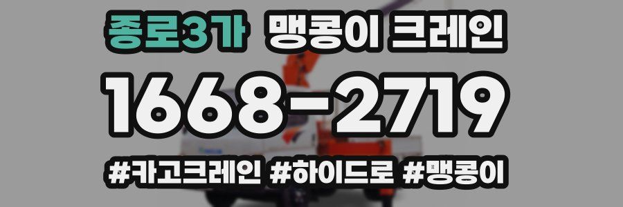 종로3가 맹콩이 크레인