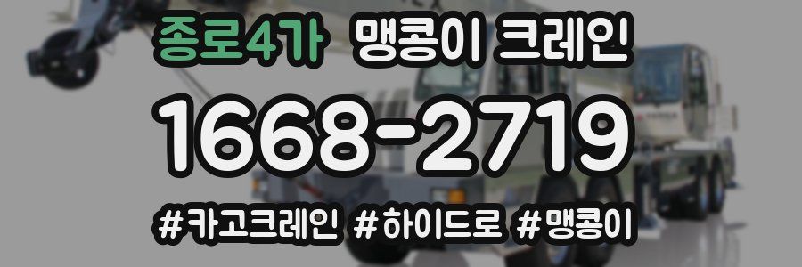 종로4가 맹콩이 크레인