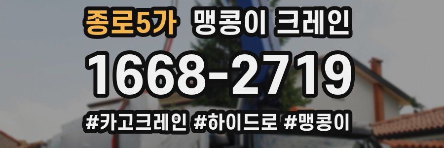 종로5가 맹콩이 크레인