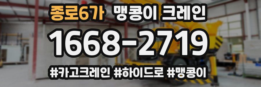 종로6가 맹콩이 크레인