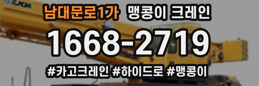 남대문로1가 맹콩이 크레인