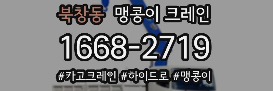 북창동 맹콩이 크레인